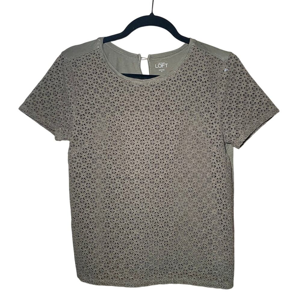 Ann Taylor LOFT - Size Small - Olive Green Short Sleeve